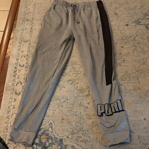 Puma Gray Sweatpants with Black Accent